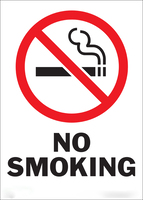 ZING Green Safety No Smoking Window Decal/Label No Smoking with Symbol,2/Pk