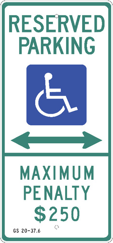 Sign Reserved Parking Maximum Egp 6X12in