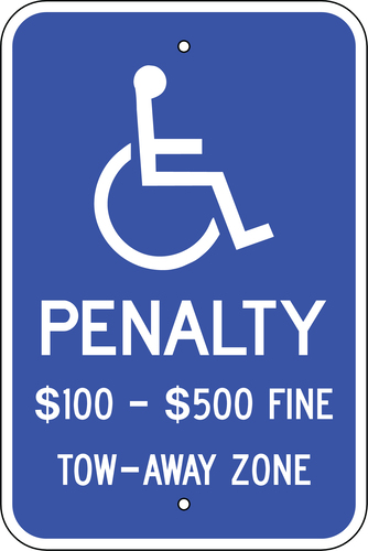 Sign Penalty $100 - Egp 18X12in