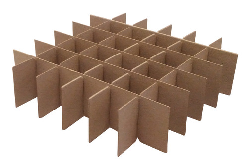 36 Cell Fiberboard Divider Pack Of 12 (Ea. 4 6/7 inch X 4 6/7 inch X 1 5/16 inch )