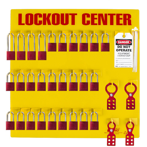 ZING Green Safety RecycLockout Lockout Tagout Station, 28 Padlock, ZING Enterprises