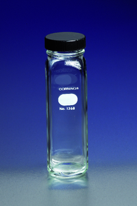 1372-160  PYREX® 160 mL Narrow Mouth Milk Dilution Bottle, Screw