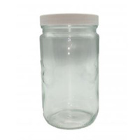 Cole-Parmer® Essentials Straight-Sided Round Jars, Clear Glass, Antylia Scientific