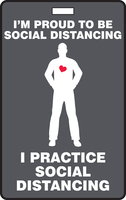 Social Distance Badges; Proud to be Social Distancing, Accuform