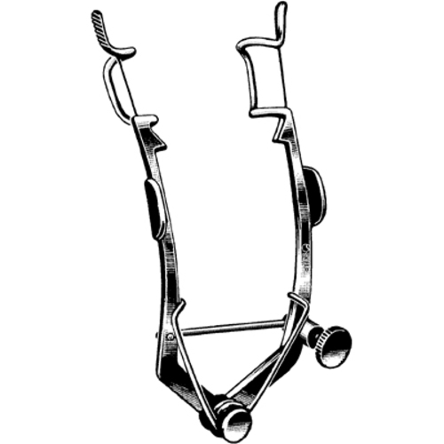 Eye Speculum, 3in Weeks, Angled, Stainless Steel, Reusable, Latex-Free, Premium OR Grade