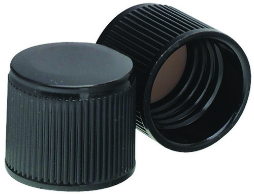 Black PhenolicScrew Caps With fluoropolymer resin Liners, Screw cap size: 15-415