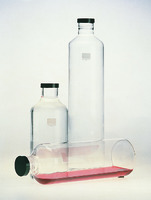 Glass Roller Culture Vessels, Large Neck, with Phenolic Caps, Wheaton®, DWK Life Sciences