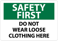 Loose Clothing Signs, National Marker