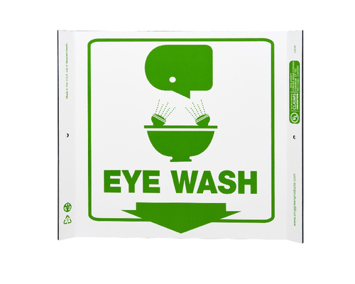 ZING Green Safety Eco Safety Projecting Sign, Eye Wash, ZING Enterprises