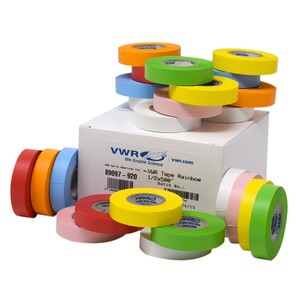 Shop Laboratory Labeling Tape, Rainbow Colors, VWR