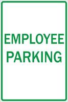 ZING Green Safety Eco Parking Sign, Employee Parking
