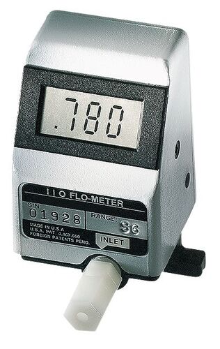 McMillan Flow Flowmeter for liquids, 20-200 mL/min, 1/4" OD tube conn., Ryton