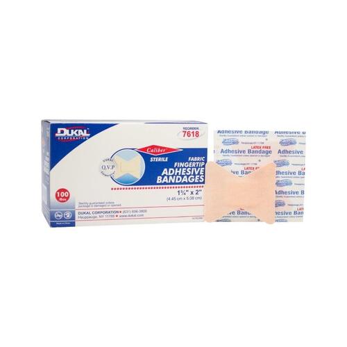 Caliber* Adhesive Bandage, Durable plastic, sheer, or flexible fabric to meet all market needs, Absorbent, non-adherent pad protects and cushions the wound without sticking, Sterile and individually wrapped in easy to peel pouches, Fingertip