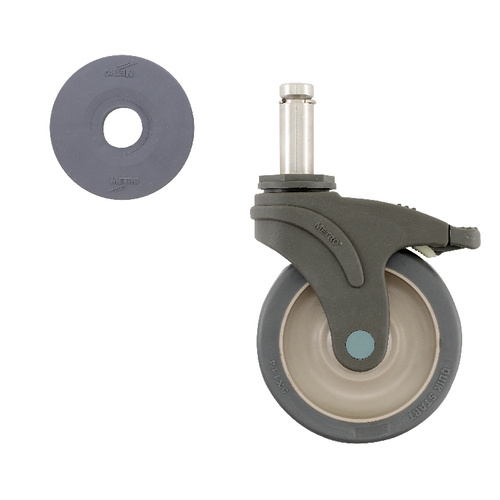 Total-Guard Stem Casters, Polymer/Stainless Steel, Metro