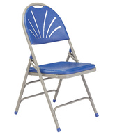 1100 Series Deluxe Fan Back With Triple Brace Double Hinge Folding Chairs, National Public Seating