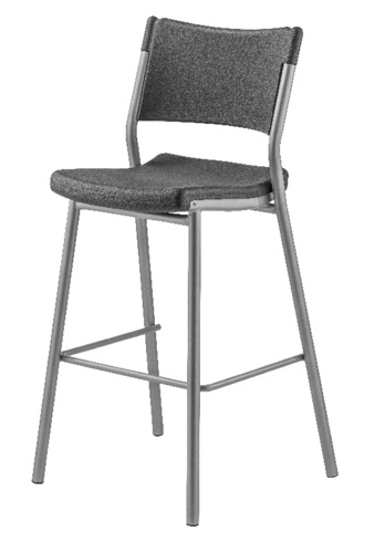 STOOL CAFE TIME CHARCOAL TOP GREY 30IN