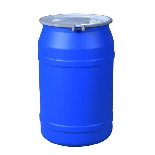 Lab Pack Poly Drum, 55 Gal, Metal Bolt Ring, 2x2in Bung Holes, Blue, Dimensions, Exterior: 21in (53.3 cm) Top, 22.5in (57.2 cm) Bottom, 36.375in (92.4 cm) Height