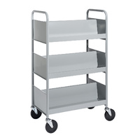 Cart with Three Double-Sided Sloping Shelves, BioFit Engineered Products
