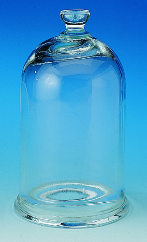 JAR BELL GLASS W/KNOB 8.5X15