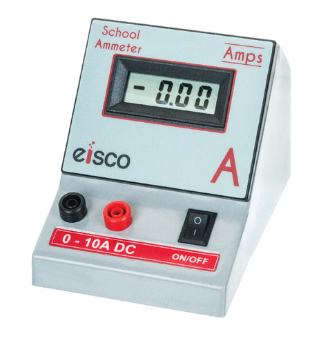 Portable, battery operated digital ammeter, 0-10V Amps with large LCD screen