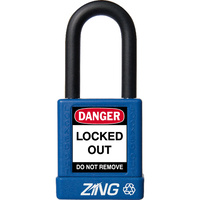 ZING Green Safety RecycLock Safety Padlock, Keyed Different, 1-¹/₂" Shackle, 1-³/₄" Body, ZING Enterprises