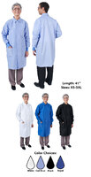 DenLine UltraLite® Style DL360 Unisex 104 cm (41") Lab Coats, Fluid Resistant with Cleanroom Performance