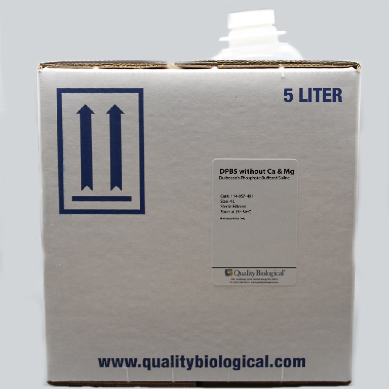 Dulbecco's Phosphate Buffered Saline (DPBS), Quality Biological Cell