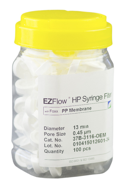 Foxx Life Sciences PES Syringe Filters - 33mm Diameter, 0.2µm Pore Size, Sterile (Pack Of 100)