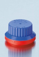DURAN® Tamper Evident Red/Blue Screw Cap GL 45 with Linerless Plug Seal, Qorpak®