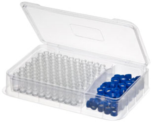 Pack, Bonded Closure and Vial, Glass, 1.5mL, 9mm Thread, High Recovery, Clear, 12 x 32mm, PTFE/Silicone Septa. These convenience packs come with 100 bonded closures and vials packed seperately. Closures with bonded septa are not attached.