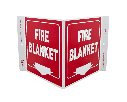 ZING Green Safety Eco Safety Projecting Sign, Fire Blanket, ZING Enterprises
