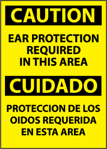 Spanish and Bilingual Personal Protection (PPE) OSHA Caution Signs, National Marker