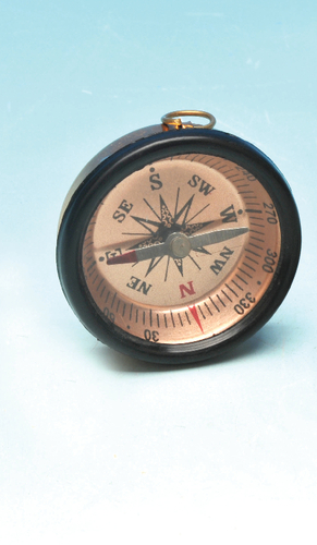 Pocket Compass, Aluminium, 45mm Diameter, Conomy Compass Comes Complete In An Aluminum Case