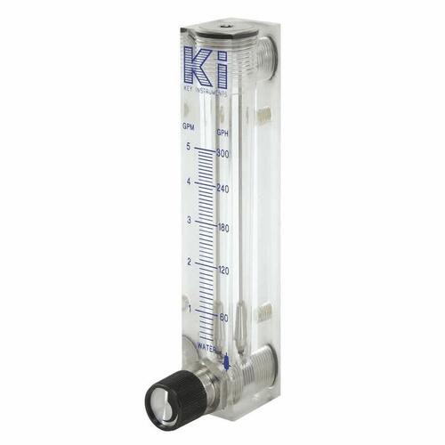 Key Instruments Valved Acrylic Flowmeter for liquids, 200 to 3000 mL/min, 100 mm Scale