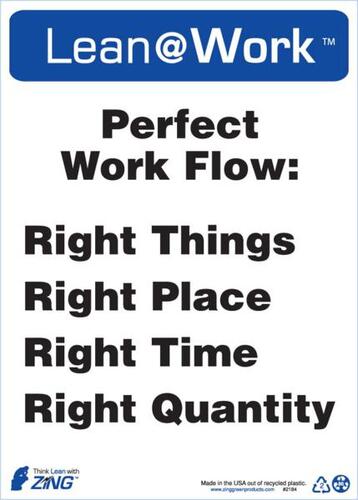 Sign Perfect Work Flow: Plastic 14X10in