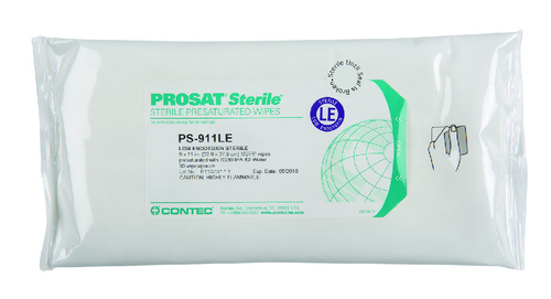 PROSAT Sterile Polypropylene LE Wipes, 9 in x 11 in (23 x 28cm), double bagged