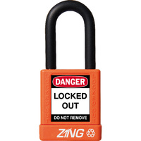 ZING Green Safety RecycLock Safety Padlock, Keyed Different, 1-¹/₂" Shackle, 1-³/₄" Body, ZING Enterprises