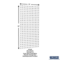 LocBoard Wall System, Square Hole Pegboard and Locking Hook Organizer