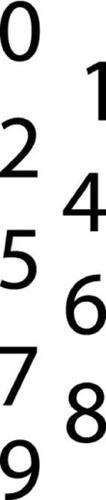 Placard Numberal Set, 50 Numbers, 0-9, Ps Vinyl