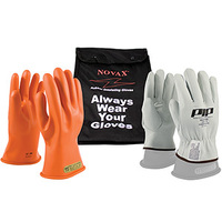 NOVAX® Class 00 Electrical Safety Kits, Orange Rubber Insulating Gloves