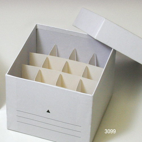 Cardboard Freezing Box, 16-Place (4x4 format), for 50mL Centrifuge Tubes, White