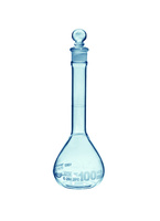 VWR® Volumetric Flask, Clear Glass, Class A, Serialized, with Penny Head Glass Stopper