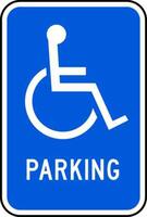 ZING Green Safety Eco Parking Sign Handicapped Symbol Parking