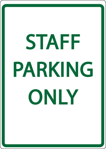 Sign Staff Parking Only Egp 18X12in