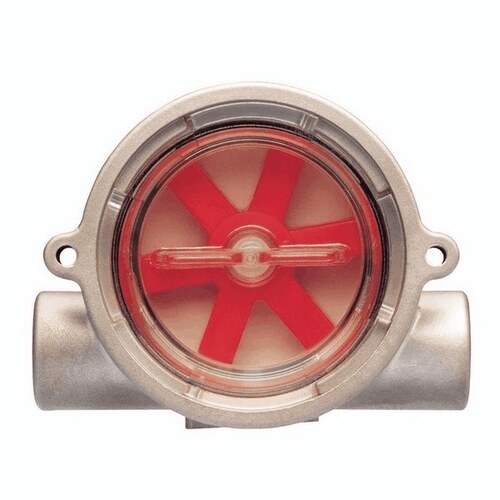 Masterflex® Flow Indicator, Brass Housing, Orange Rotor, 1/4" NPT(F); 5 GPM