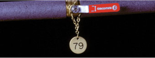 NMC Numbered Brass Valve Tags