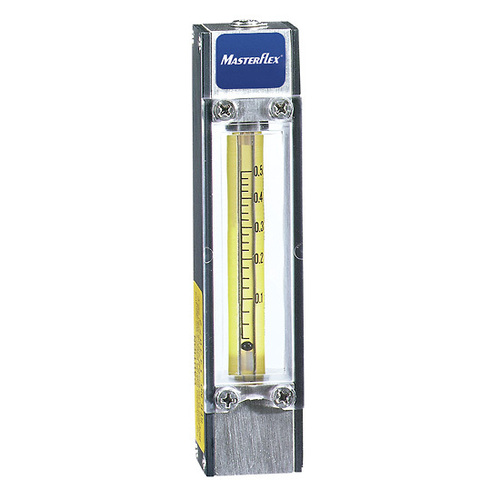 Masterflex® Variable-Area Flowmeter, Direct-Read, Brass Fitting, 65-mm; 115 mL/min Air
