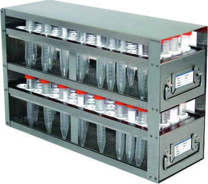 VWR® Upright Freezer Rack with Drawers for 15 ml Tubes | Cryogenic Box ...