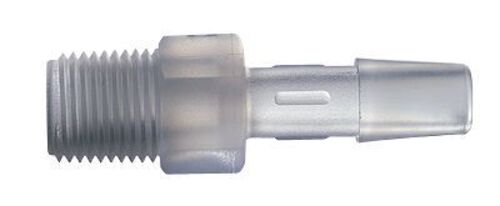 Masterflex® Fitting, Nylon, Straight, Hosebarb to Thread Adapter, 1/2" ID x 1/2" NPT(M); 10/PK