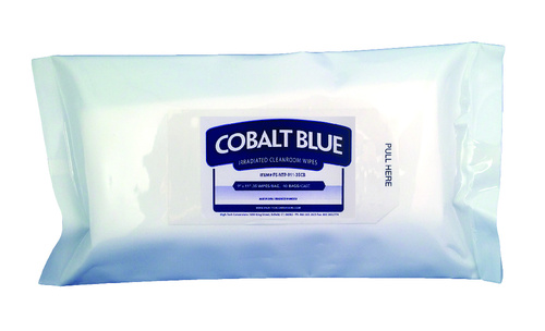 Wipe, Poly/cellulose, Colour: Blue, Validated Sterile, Presaturated with 70% IPA / 30% DI Water, Validated to SAL (Sterility Assurance Level) of 10-6 in accordance with standards and recommended practices of the ANSI/AAMI guidelines, Cobalt-60 Gamma Irradiated, IPA filtered to 0.22u, Size: 9x12in
